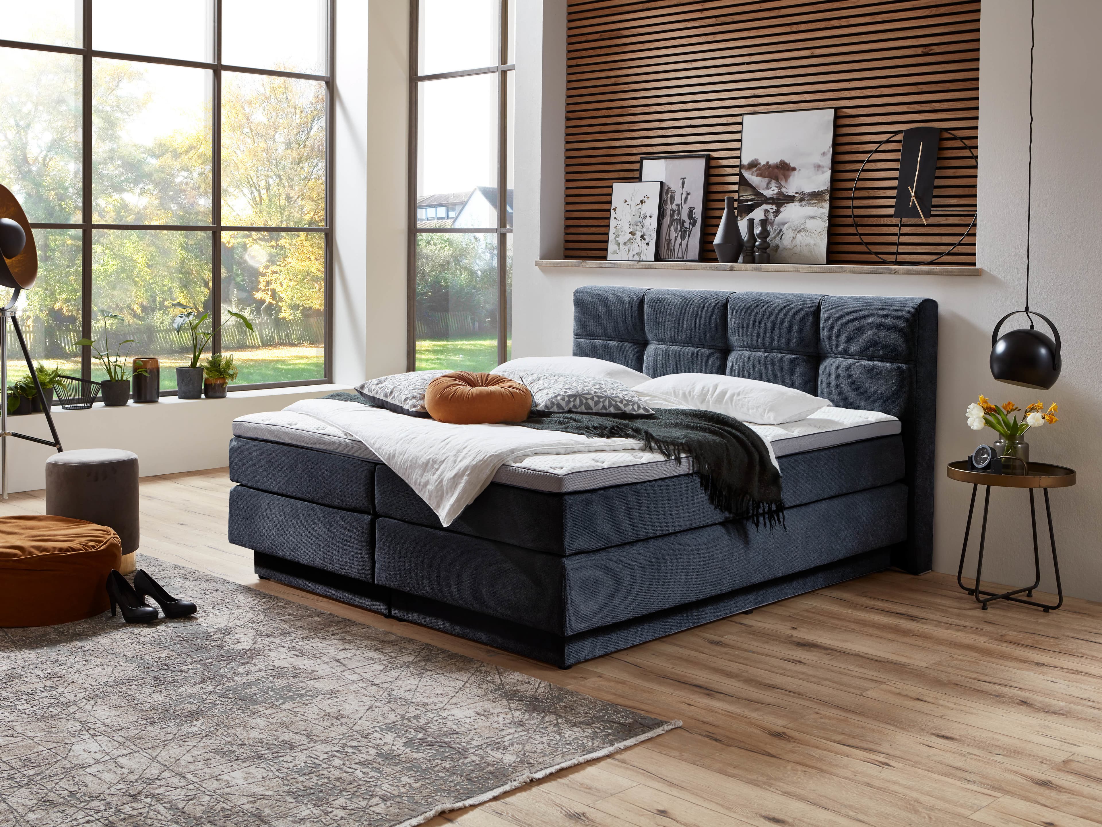 Boxspringbett Saargau | Blau