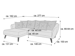 Ecksofa Bennett | Grün