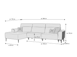 Ecksofa Kapoterra III | Braun