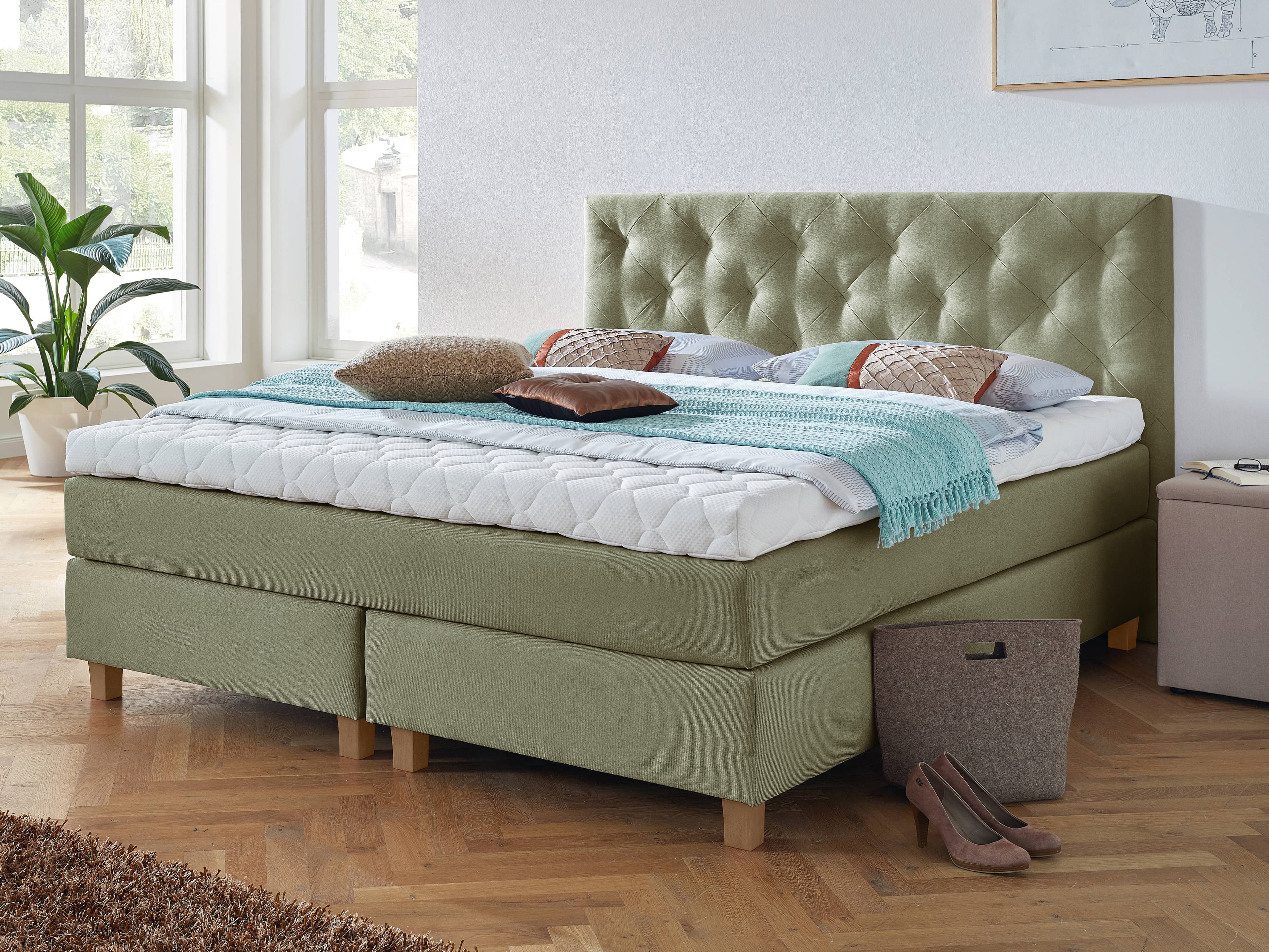 Boxspringbett Salea II | Grün
