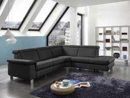 Ecksofa Pomezia V | Schwarz