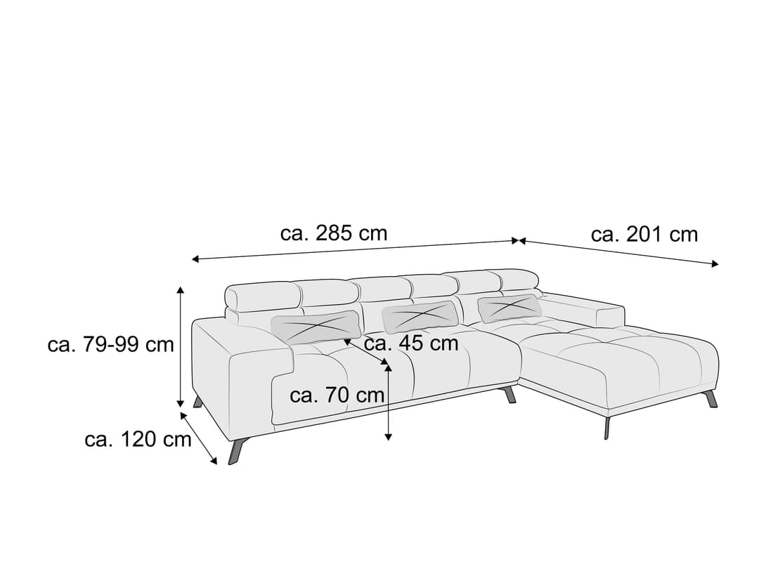 Ecksofa Ireneo II | Weiß