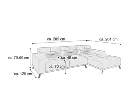 Ecksofa Ireneo II | Weiß