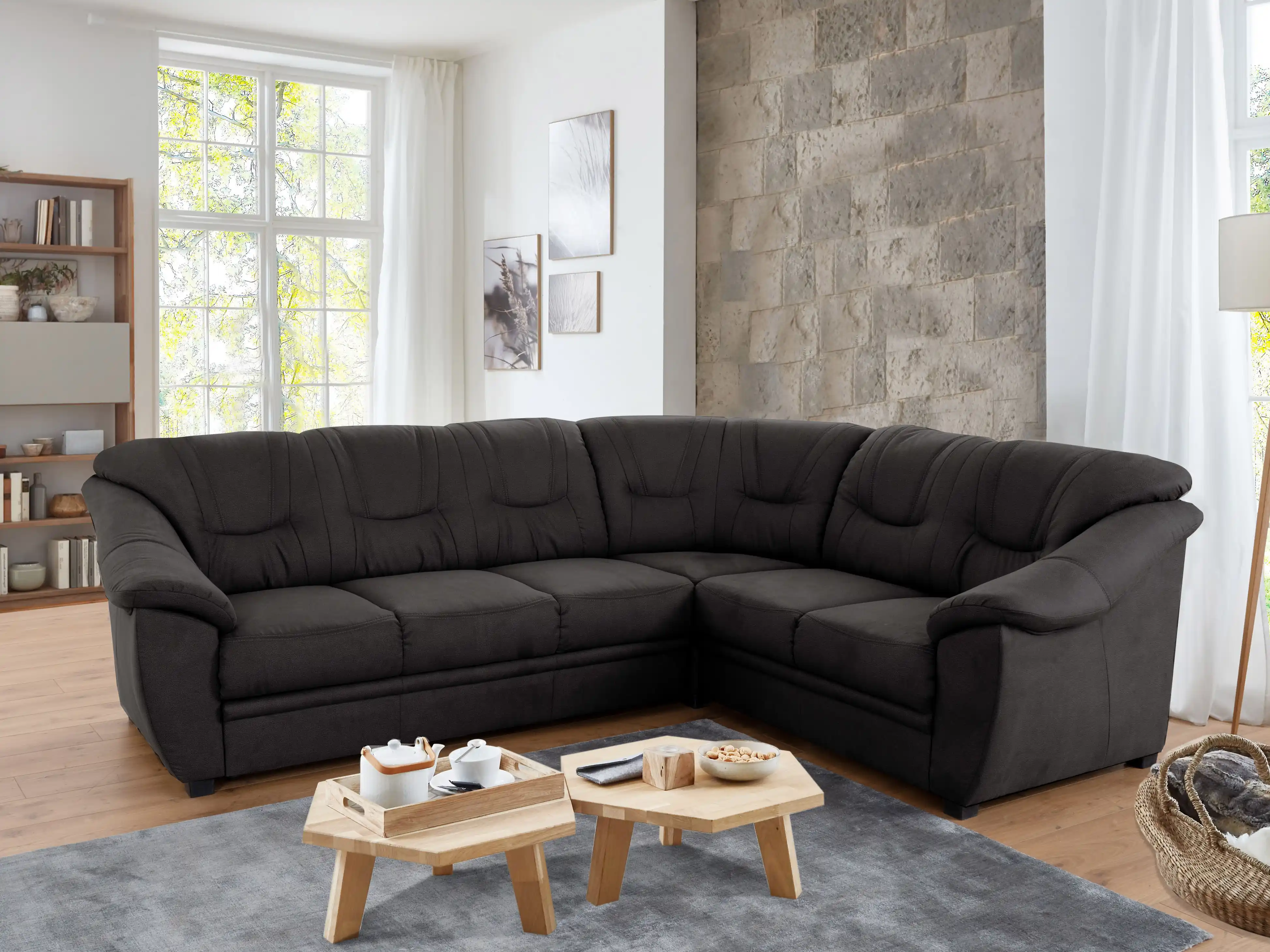 Ecksofa Sabura | Grau