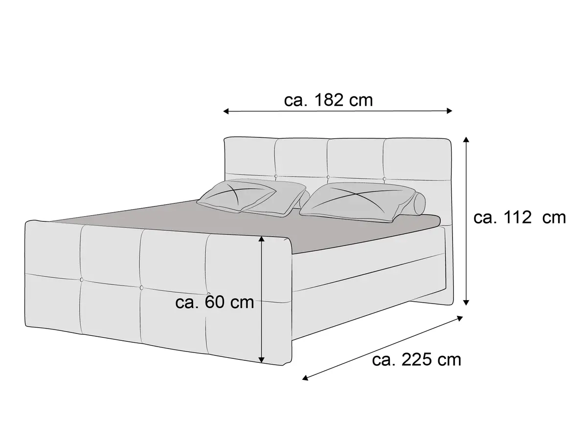 Boxbett Böhrde | Grau