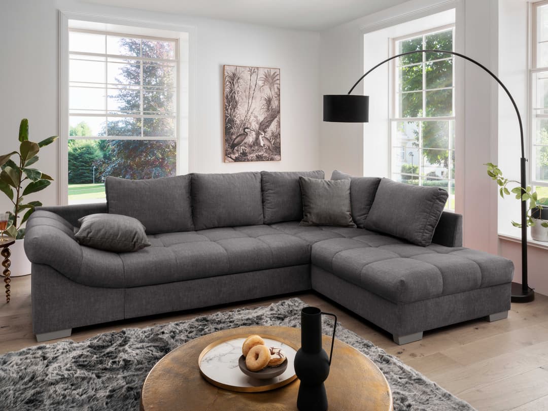Ecksofa Beneke | Grau