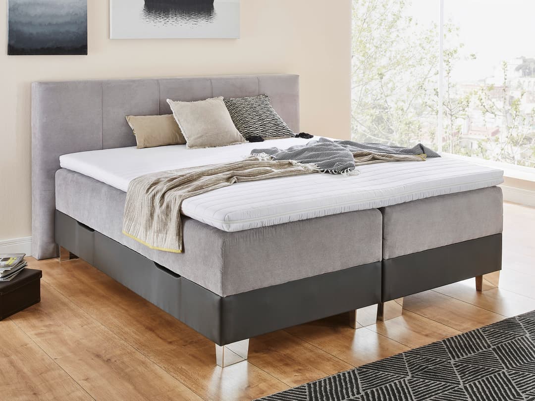 Boxspringbett Scharek | Grau