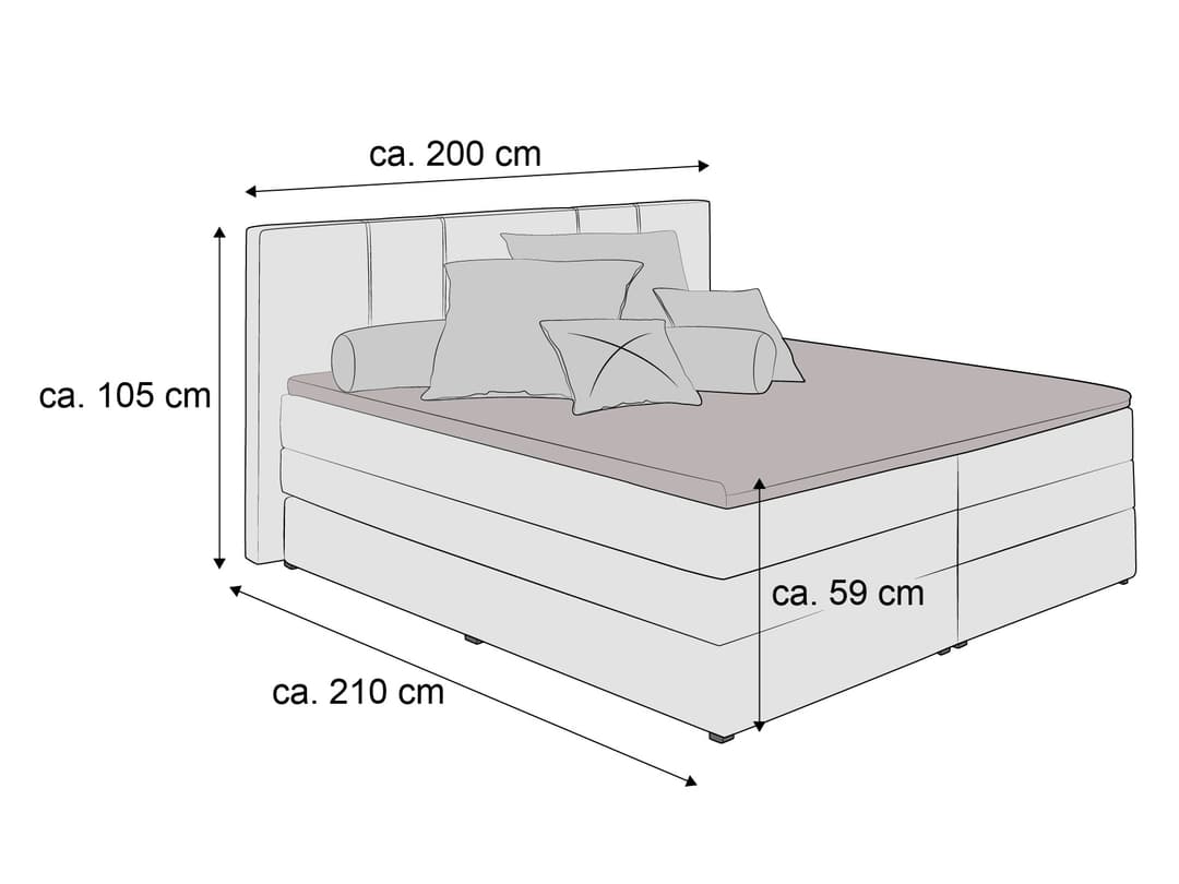 Boxspringbett Saddle | Schwarz