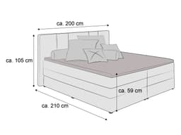 Boxspringbett Saddle | Schwarz
