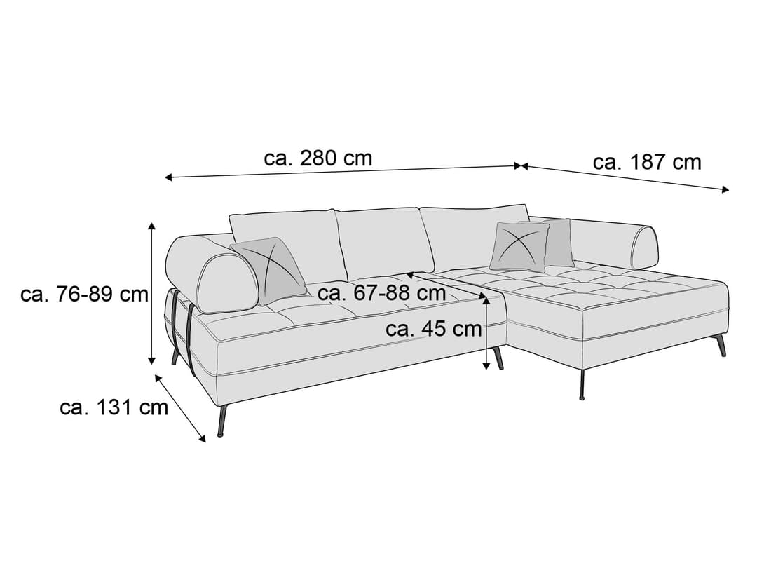Ecksofa India | Rosa