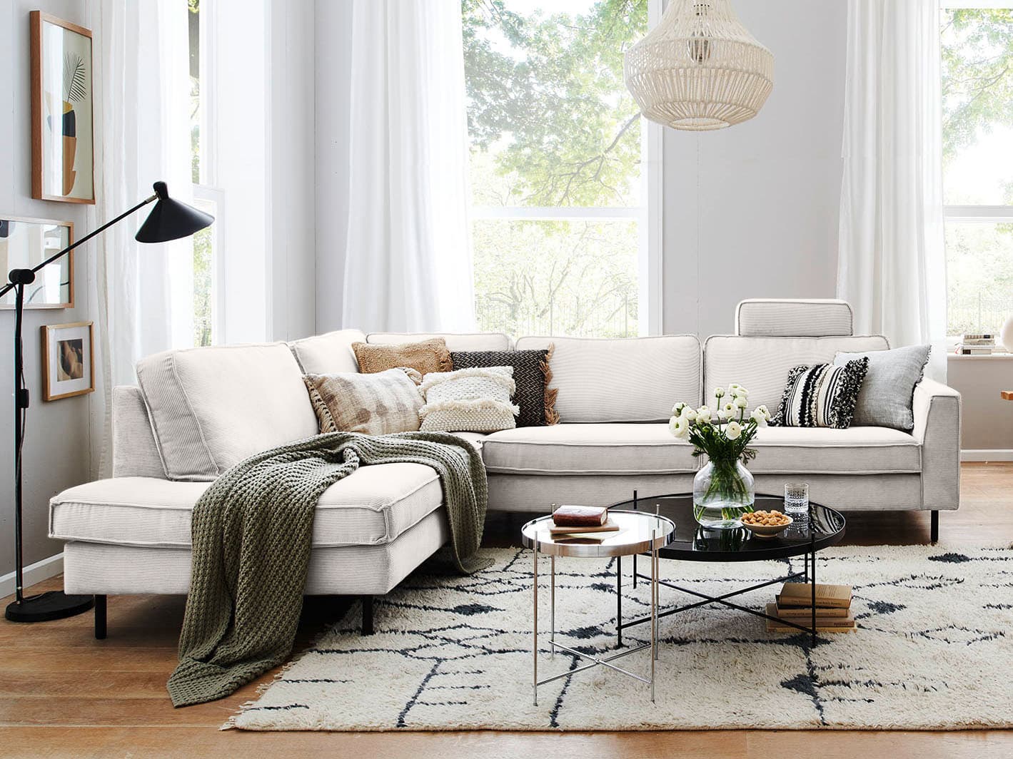 Ecksofa Kaitlynn VIII | Weiß