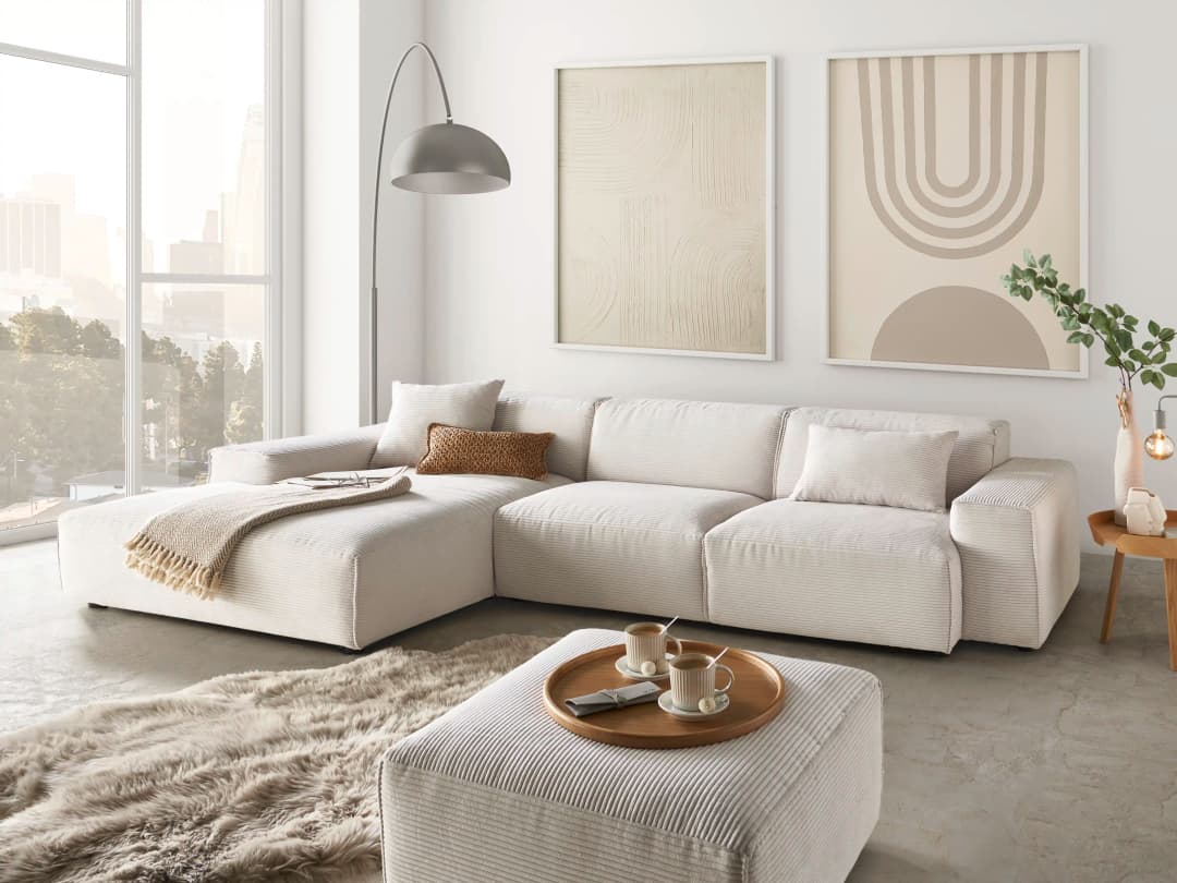 Ecksofa Clifton | Grau