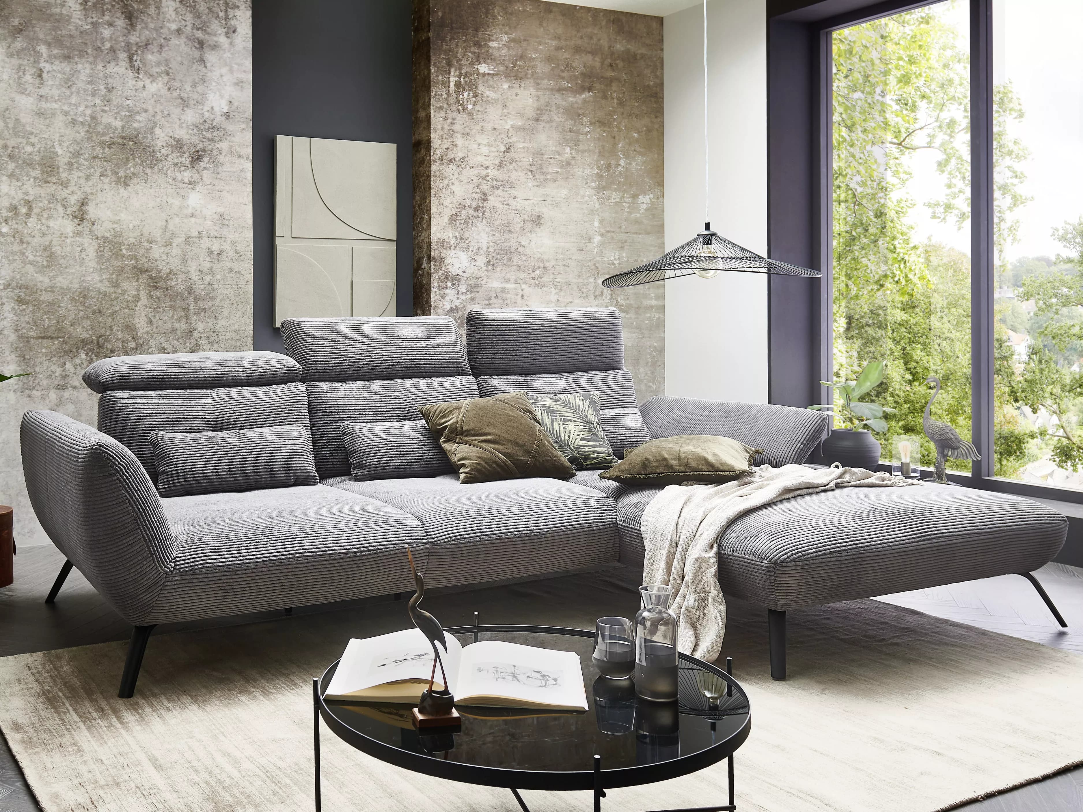 Ecksofa Poppi | Grau