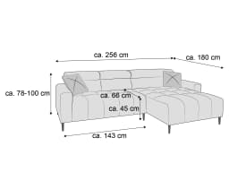 Ecksofa Isla | Schwarz