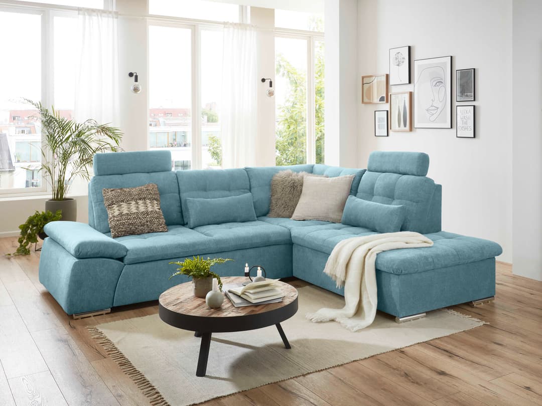Ecksofa Bovolenta | Blau