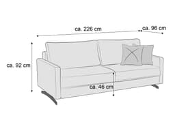 Schlafsofa Rahel | Grau