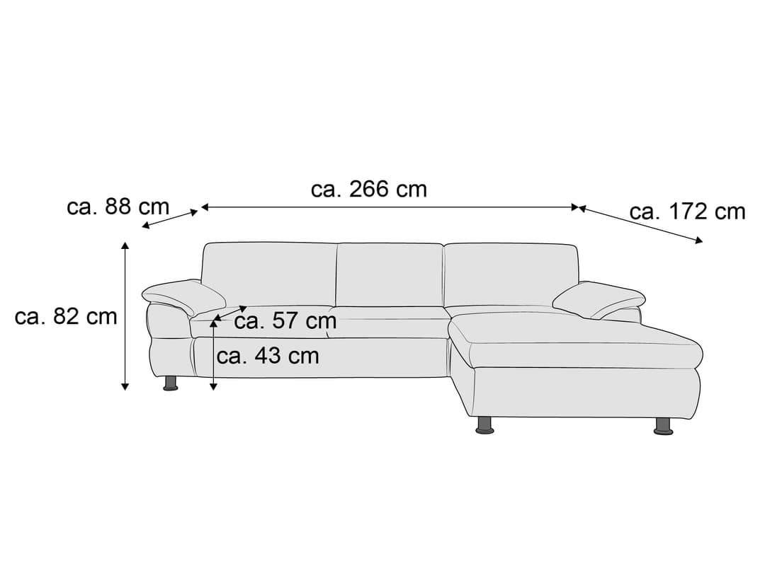 Ecksofa Doug | Orange
