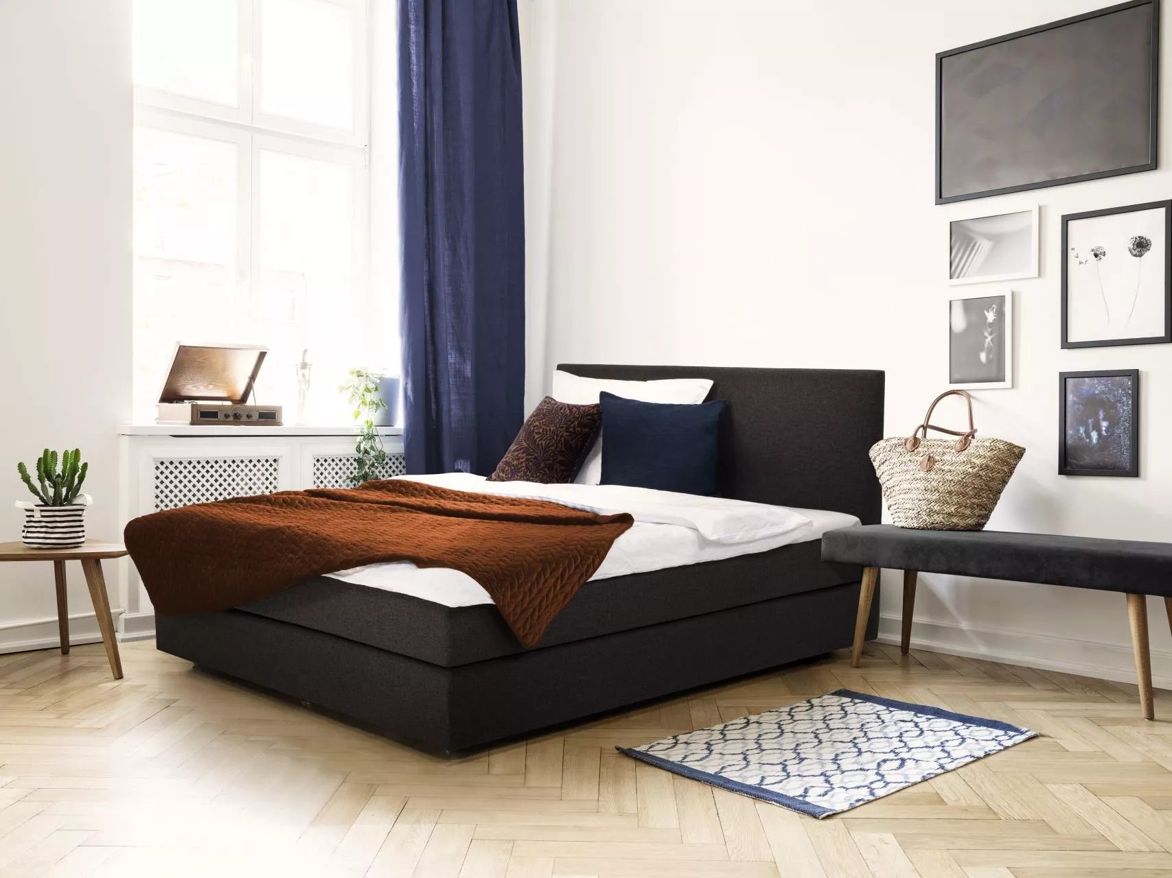 Boxspringbett Kuffiano | Grau