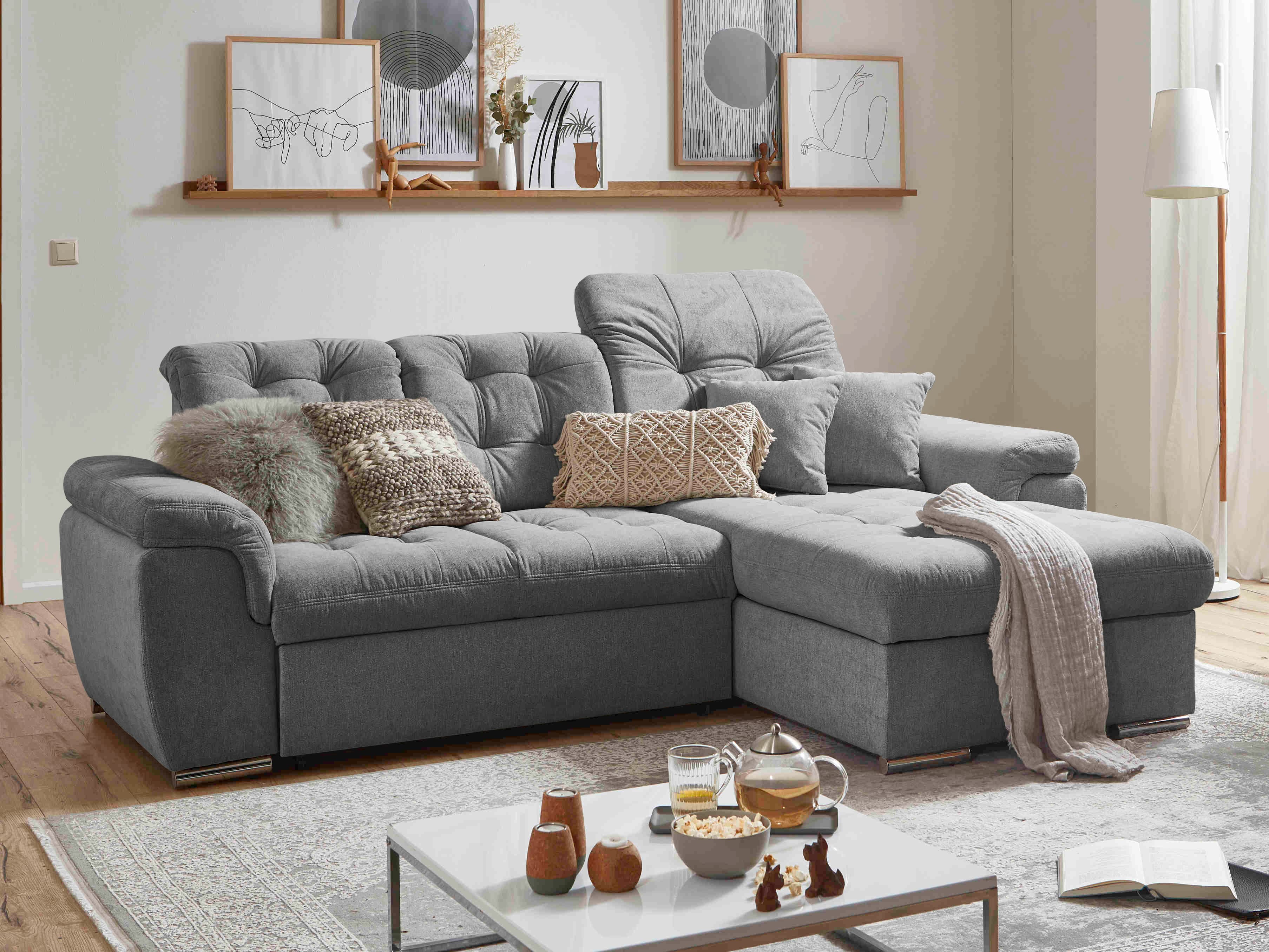 Ecksofa Marcon | Grau