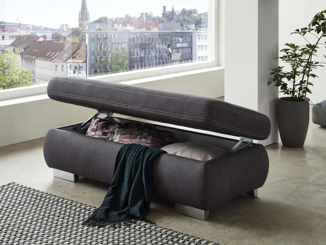 Polsterhocker Montello II | Grau