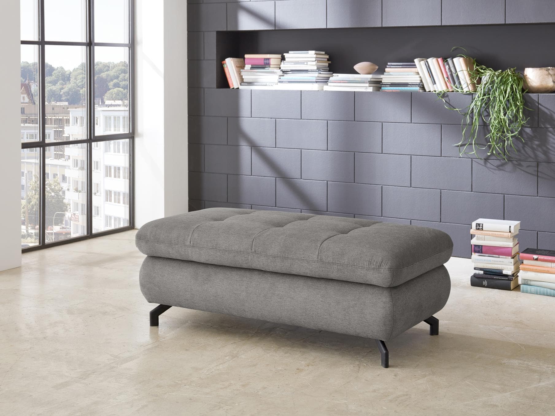 Polsterhocker Marella II | Grau
