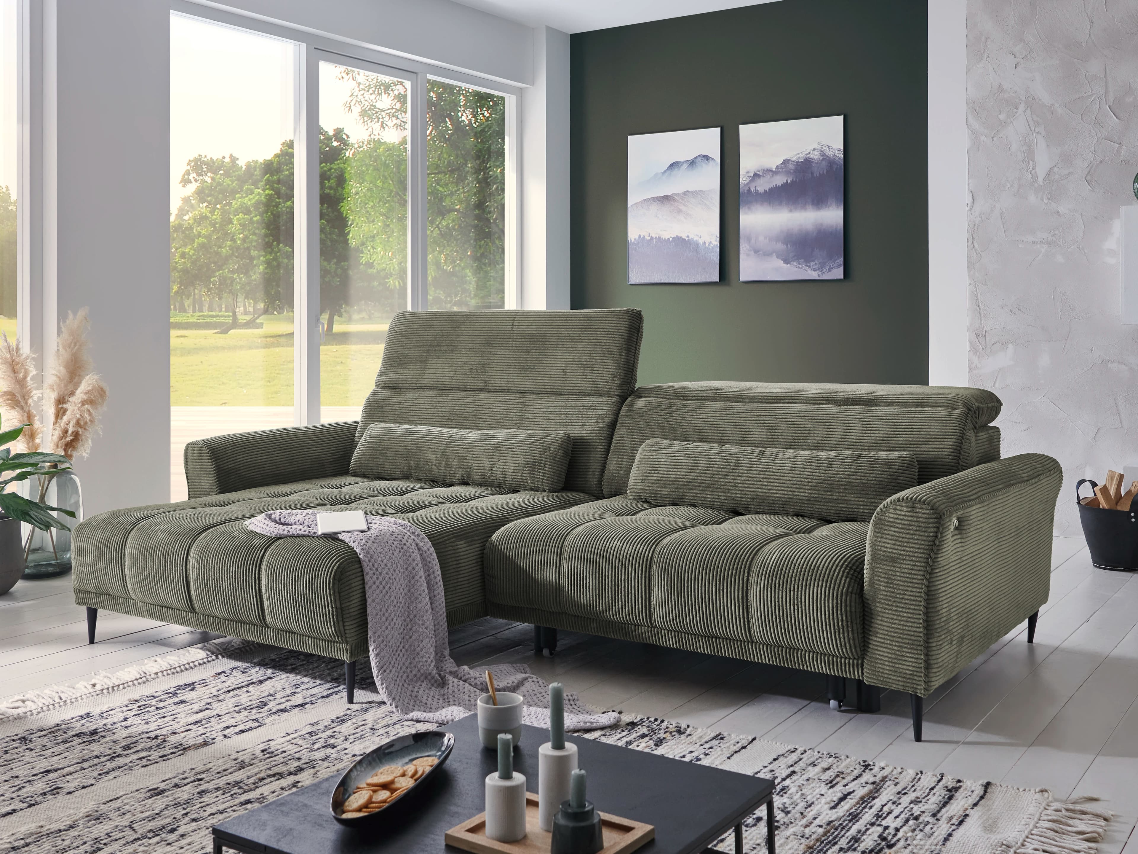 Ecksofa Ilaria | Grün