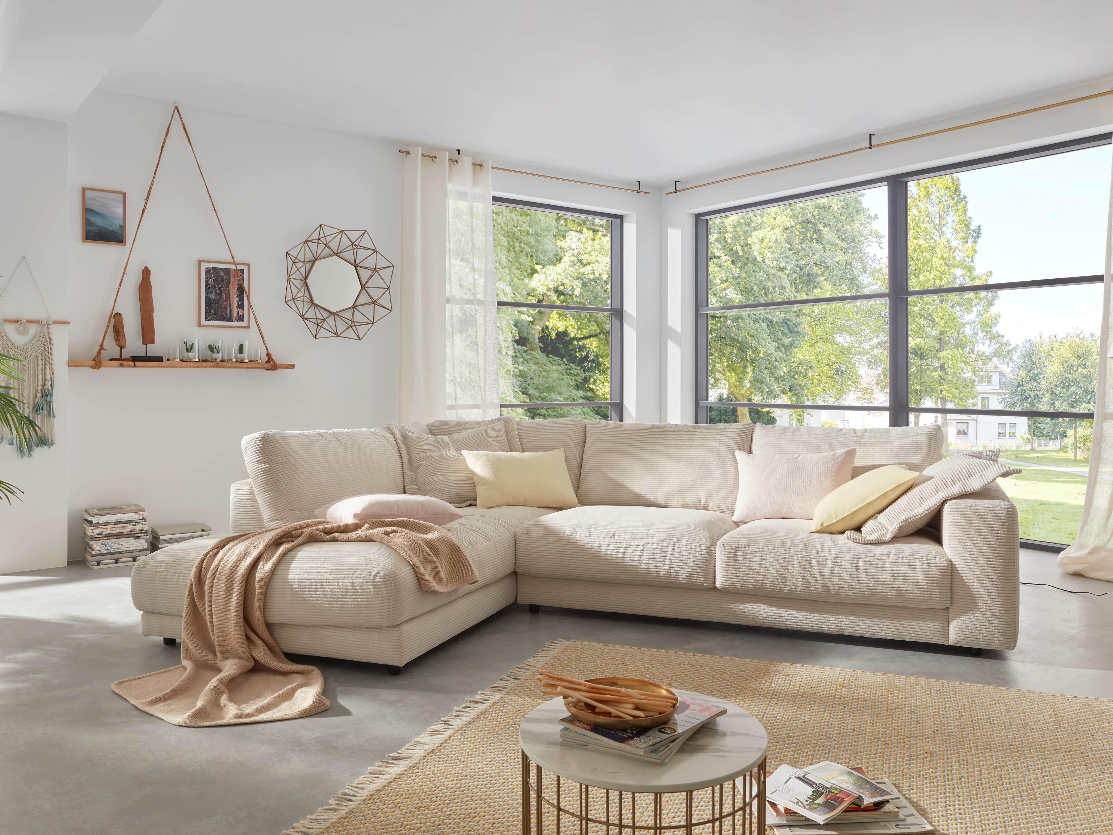 Ecksofa Cairano V | Weiß