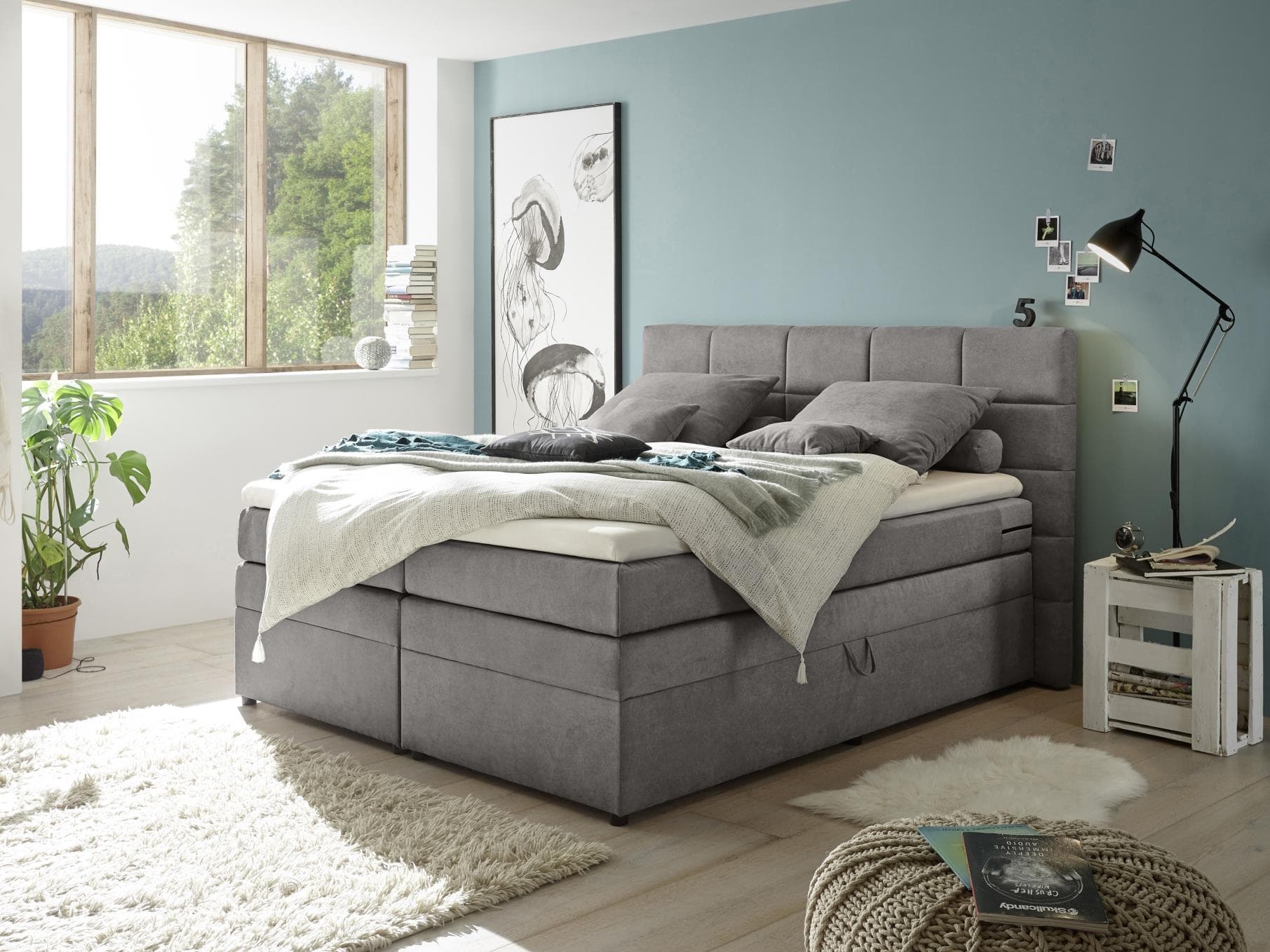 Boxspringbett Brucianes II | Grau