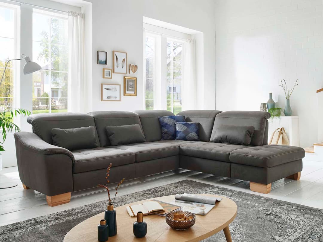 Ecksofa Preggio II | Grau