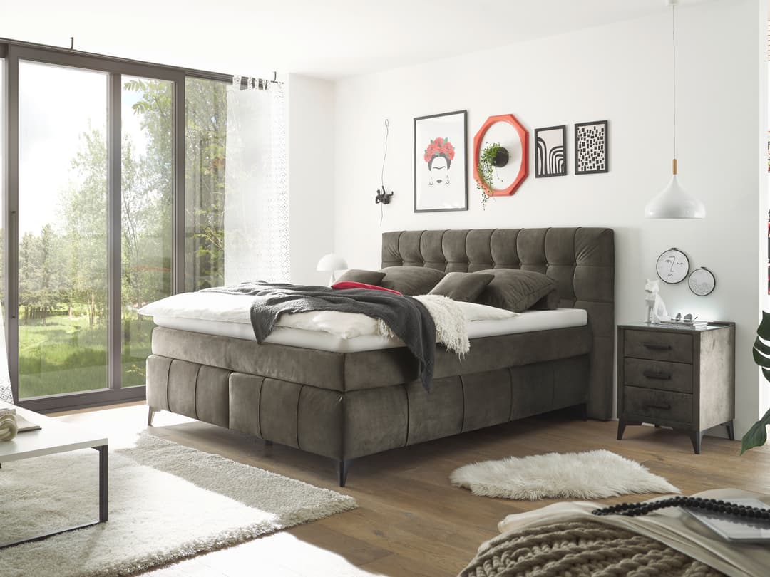 Boxspringbett Büren | Braun