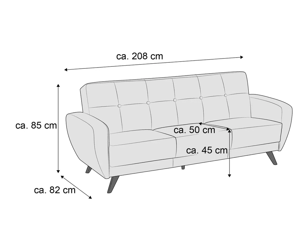 Schlafsofa Malu | Grau