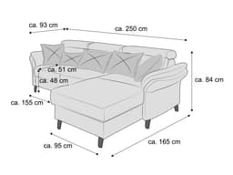 Ecksofa Scandicci IV | Grau