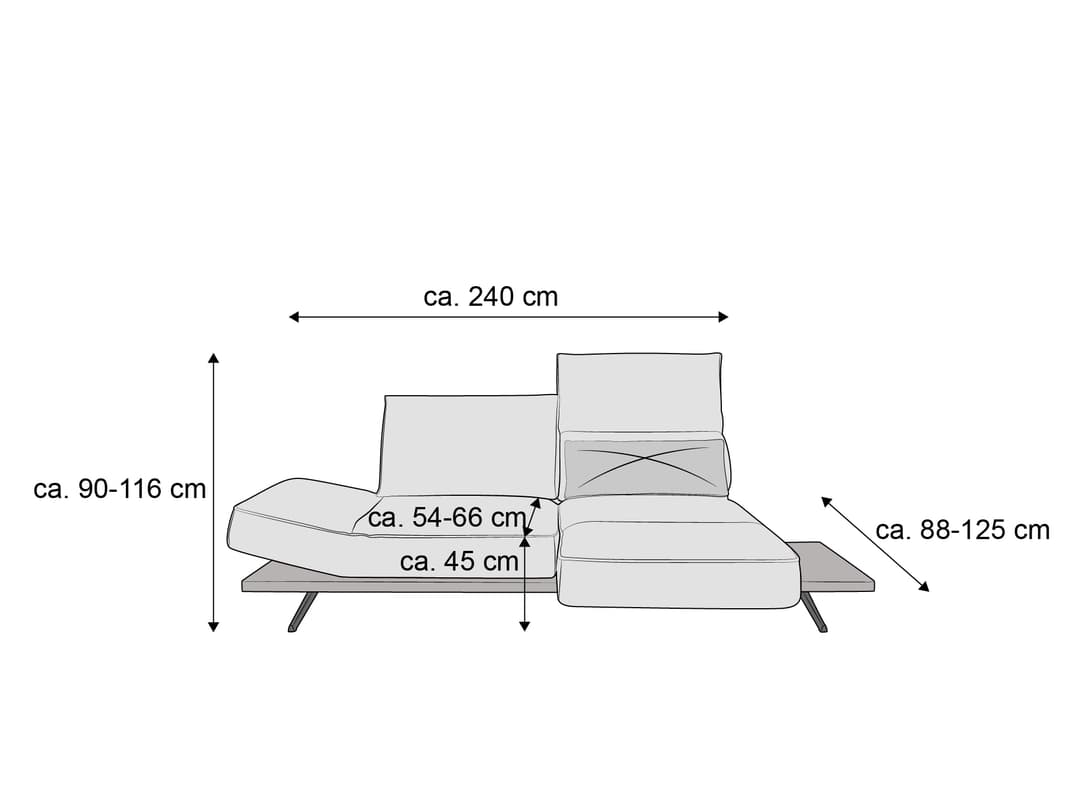 Koinor Einzelsofa Phoenix II | Grau
