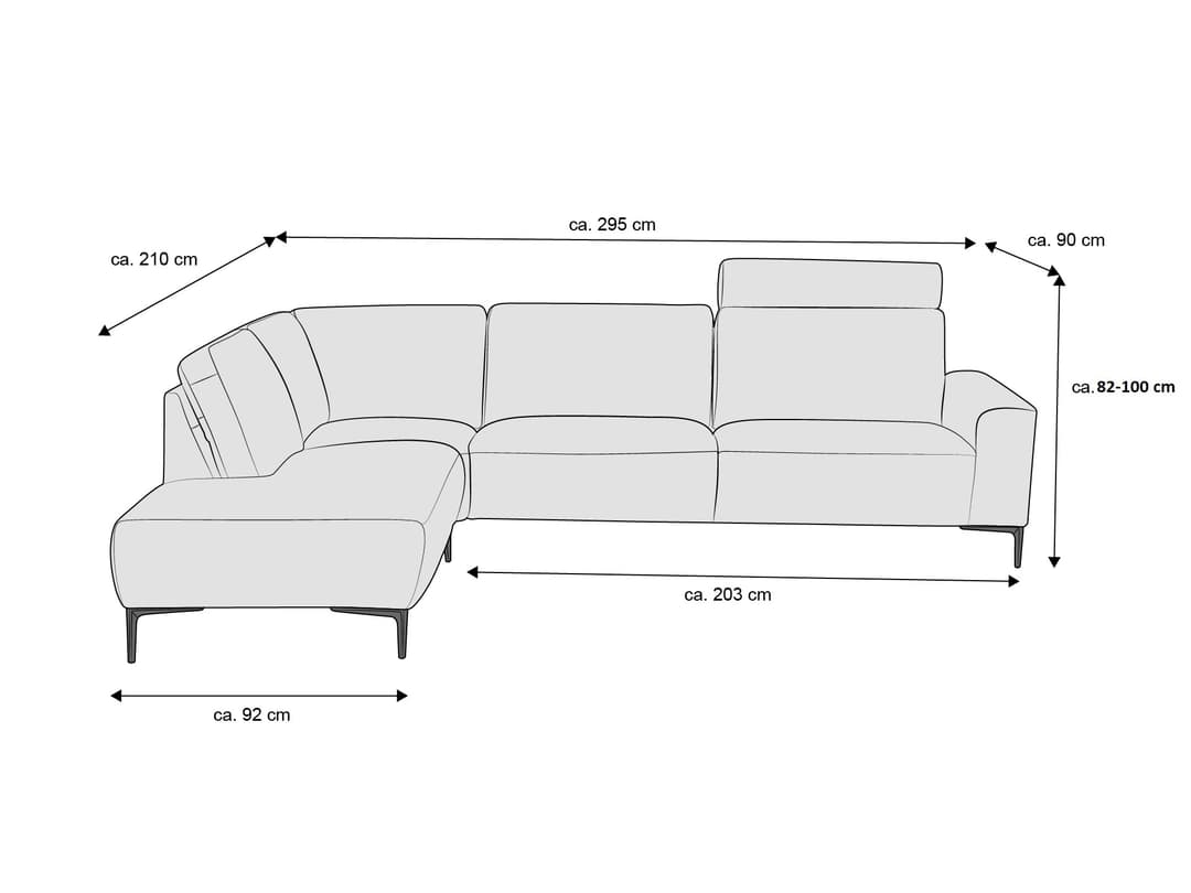 Ecksofa Kapoterra II | Grün