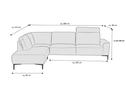 Ecksofa Kapoterra II | Grün
