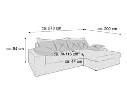 Ecksofa Breno | Grau