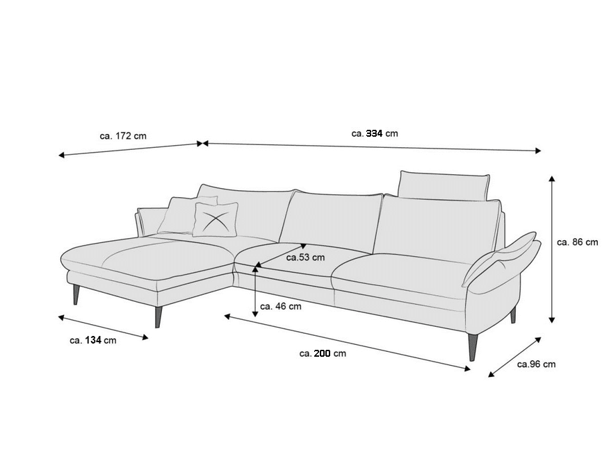 Ecksofa Haeta III | Braun