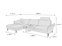 Ecksofa Haeta III | Braun