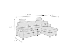 Ecksofa Zanano IV | Beige
