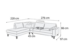 Ecksofa Cabianca | Grau