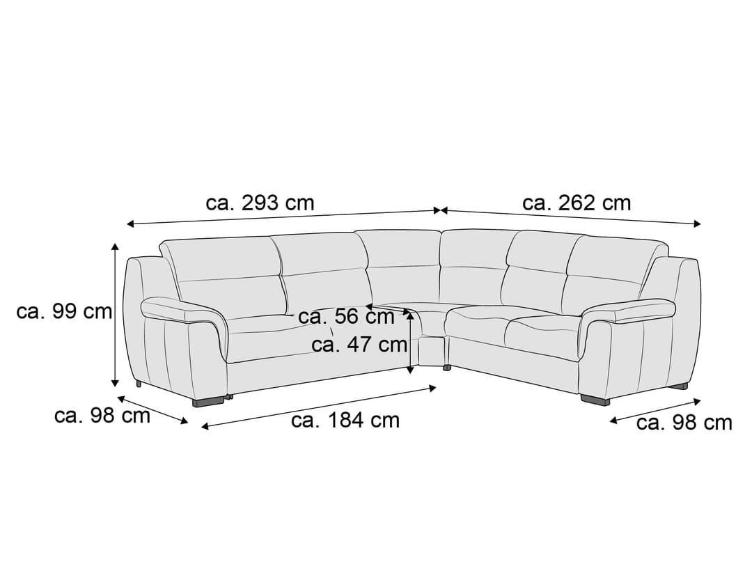 Ecksofa Mailo II | Grau