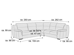 Ecksofa Mailo II | Grau