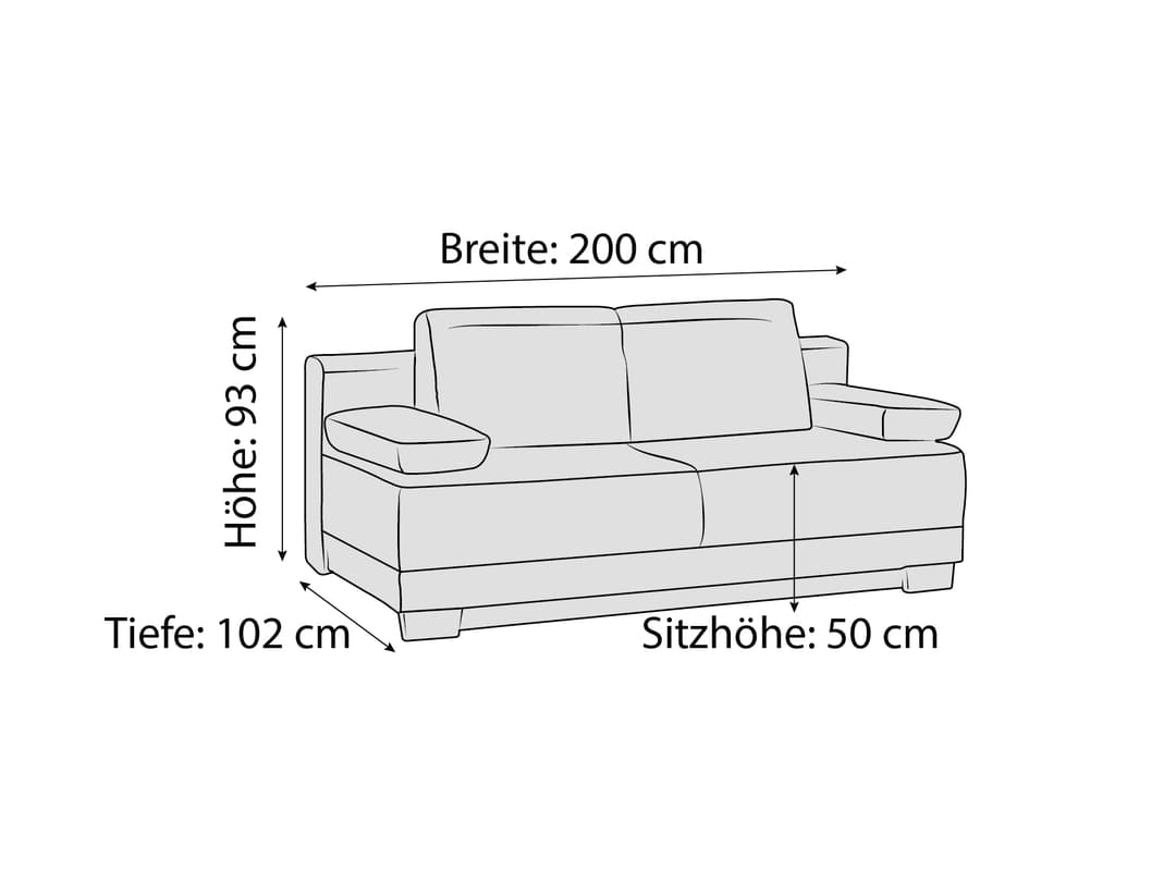 Schlafsofa Rino | Weiß