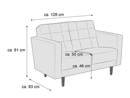 Einzelsofa Menny II | Grau