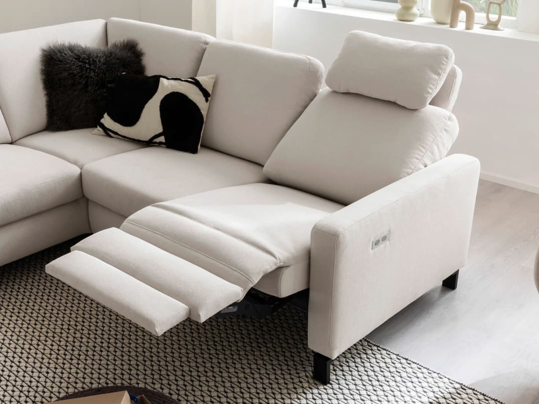 Ecksofa Charleston II | Weiß