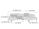 Ecksofa Chellini | Grau 4