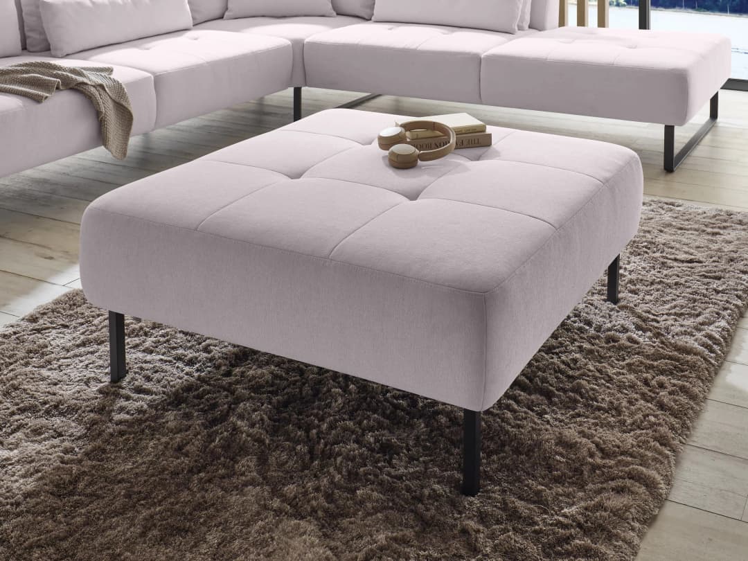 Polsterhocker Corina II | Grau