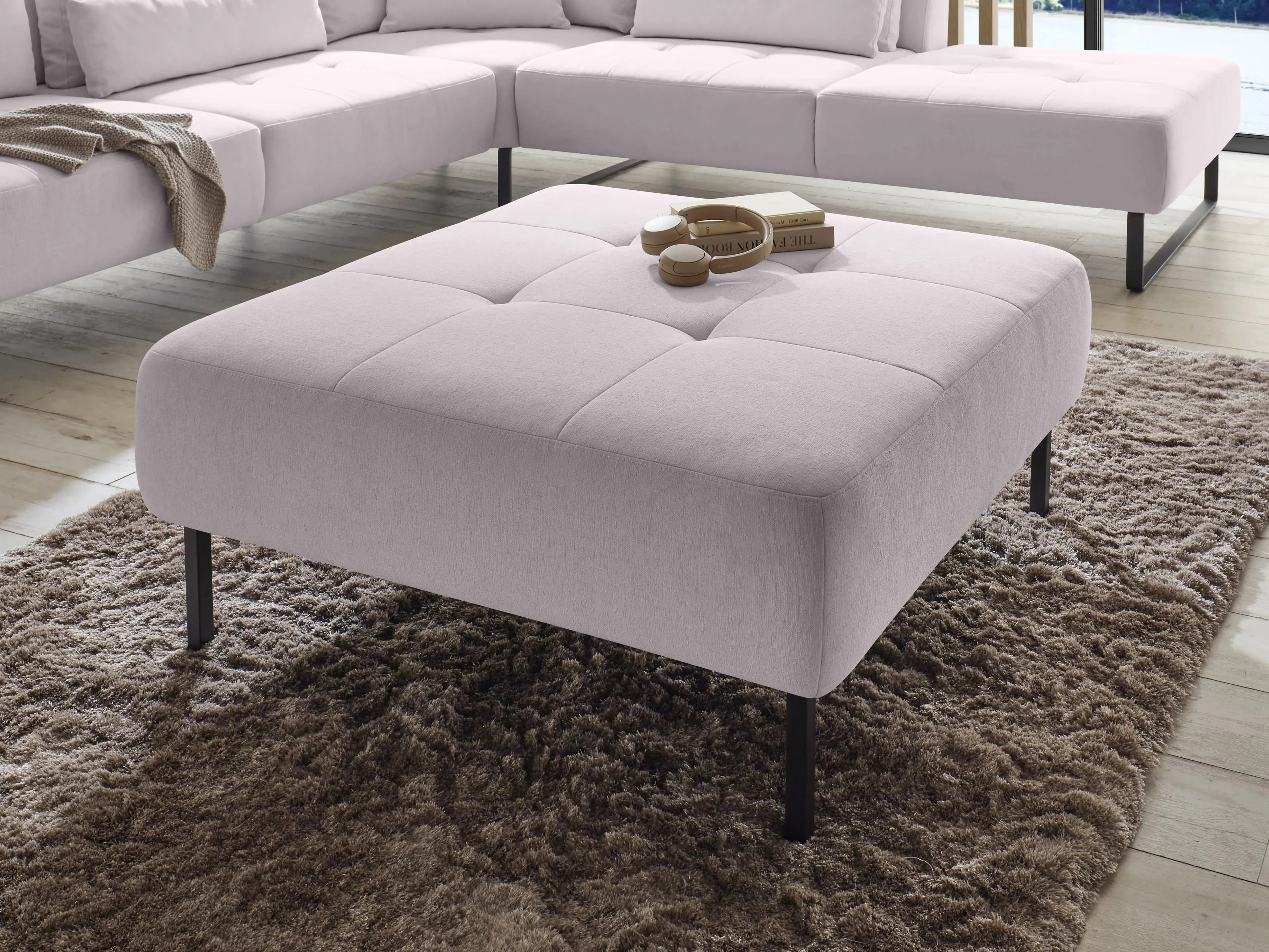 Polsterhocker Corina II | Grau