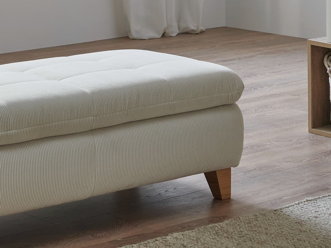 Polsterhocker Merida II | Weiß