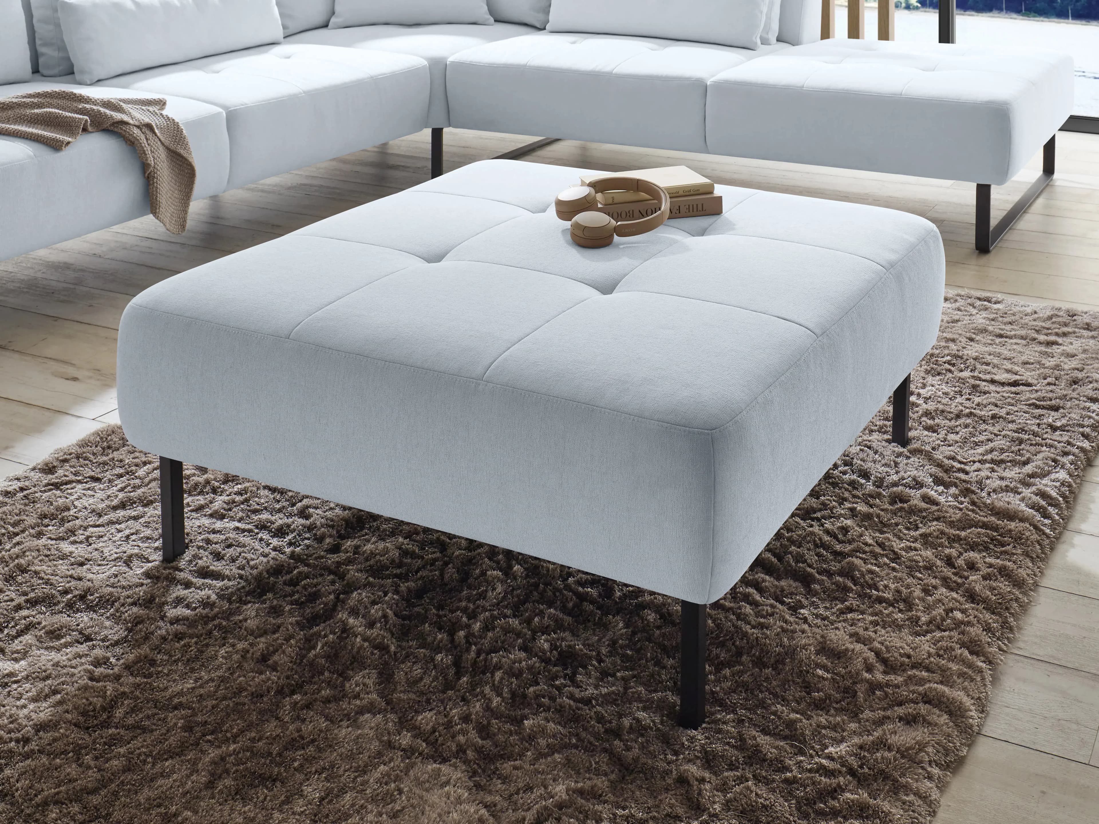 Polsterhocker Corina II | Blau